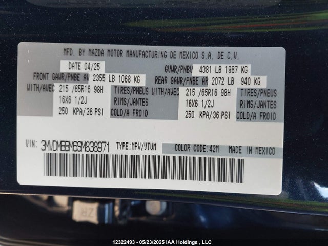 3MVDMBBM6SM838971 Mazda Cx-30 Gx