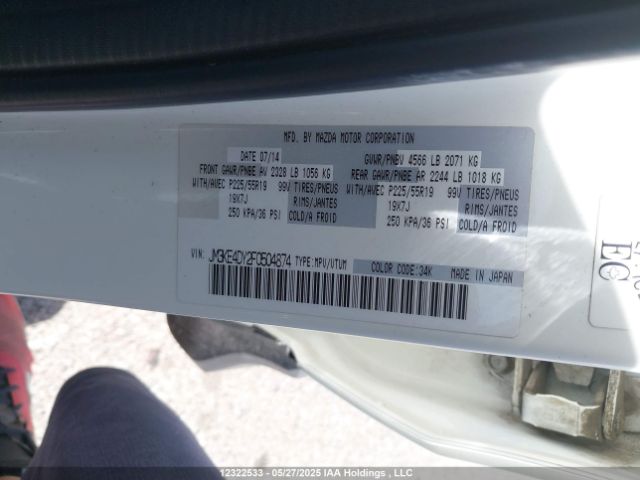 JM3KE4DY2F0504874 Mazda CX-5 GT