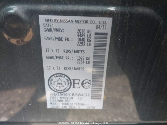 5N1AT2MT0FC858437 Nissan 2015