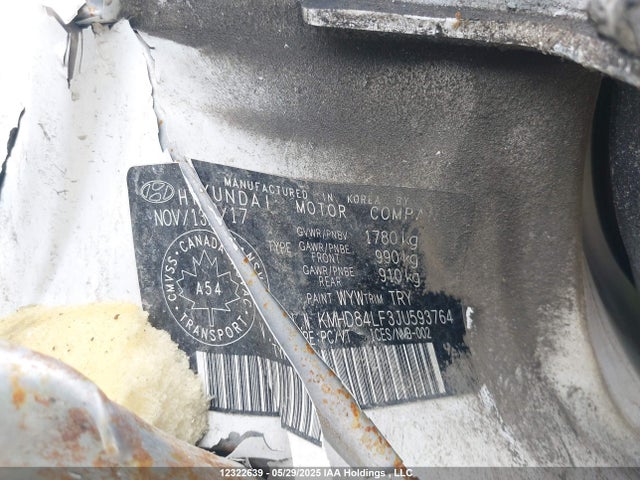 KMHD84LF3JU593764 Hyundai mpi nu