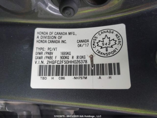 2HGFC2F50HH026378 Honda k20c2