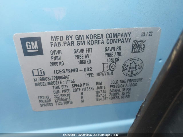 KL79MUSL7PB005847 Chevrolet Trailblazer
