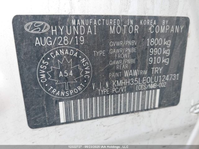 KMHH35LE0LU124731 Hyundai Elantra Gt Preferred Auto