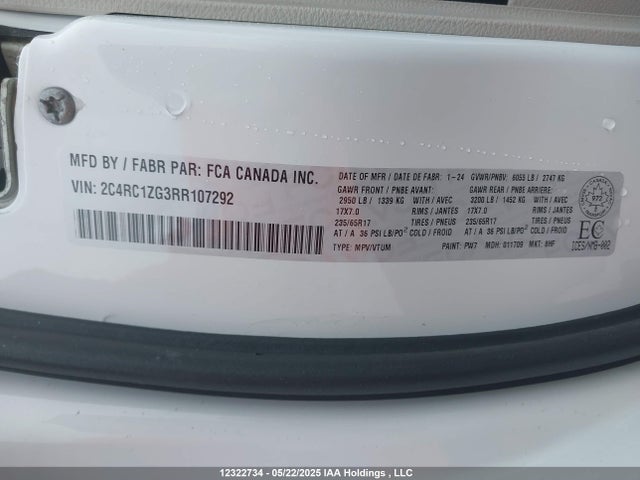 2C4RC1ZG3RR107292 Chrysler 2024