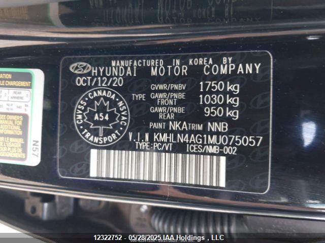 KMHLN4AG1MU075057 Hyundai mpi nu pe