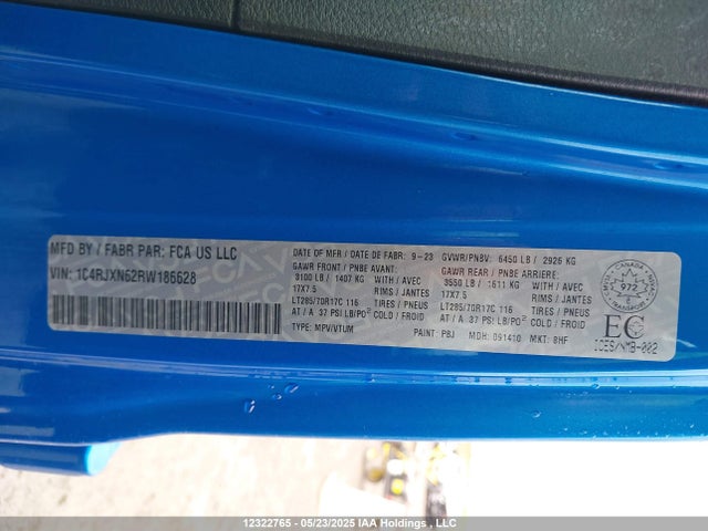 Aukcja sprzedaży 2024 Jeep Wrangler 4xe, vin: 1C4RJXN62RW186628, numer aukcji: 12322765
