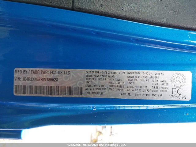 Aukcja sprzedaży 2024 Jeep Wrangler 4xe, vin: 1C4RJXN62RW186628, numer aukcji: 12322765
