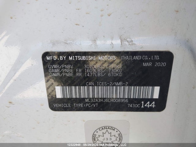 Mitsubishi Mirage 2020 ML32A3HJ6LH008956 Image 28