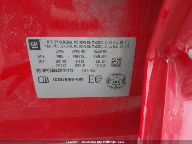 3G1BF6SM4JS529142 Chevrolet le2 -di: direct injection, vvt: variable valve timing, gen, alum