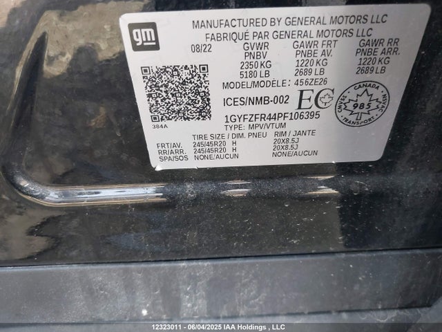 1GYFZFR44PF106395 Cadillac XT4 SPORT