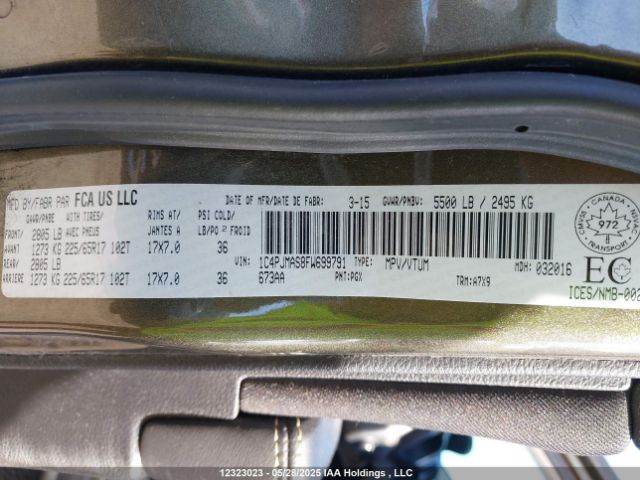 1C4PJMAS8FW699791 Jeep Cherokee Sport