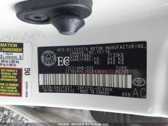 2T1BURHE1HC813611 Toyota Corolla L/le/xle/se/xse