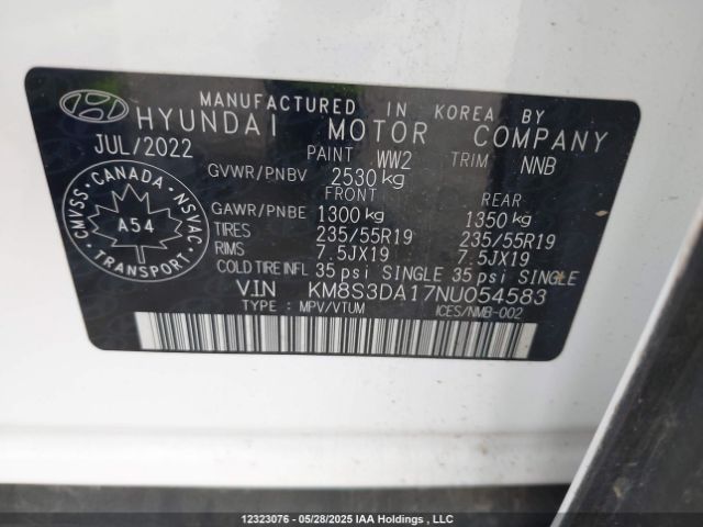 KM8S3DA17NU054583 Hyundai t-gdi gamma-ii