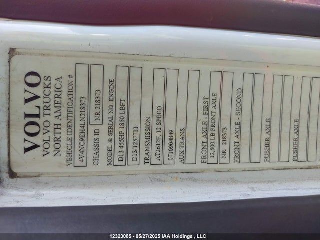 Volvo d13 2020 4V4NC9EH4LN218373 Image 9