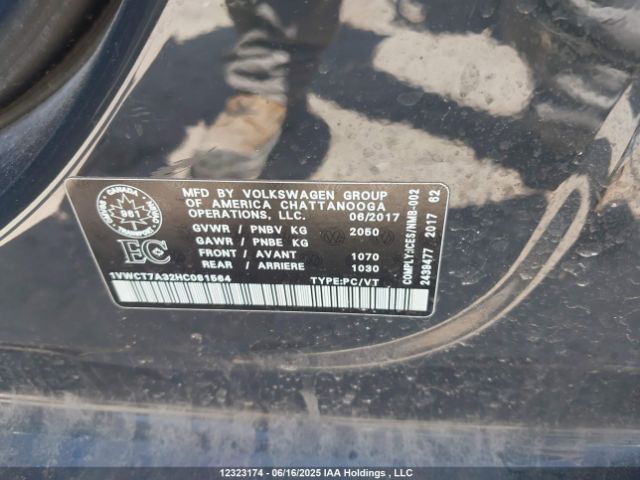 1VWCT7A32HC081564 Volkswagen 1.8 tsi