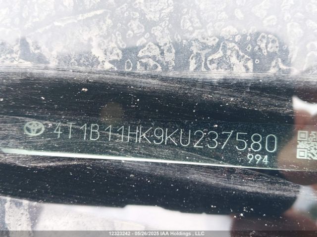 4T1B11HK9KU237580 Toyota Camry