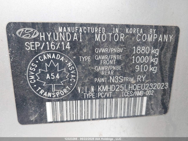 KMHD25LH0EU232023 Hyundai Elantra