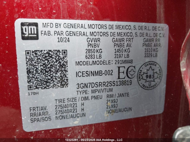Chevrolet x0c+ec3 2025 3GN7DSRR2SS138819 Image 19