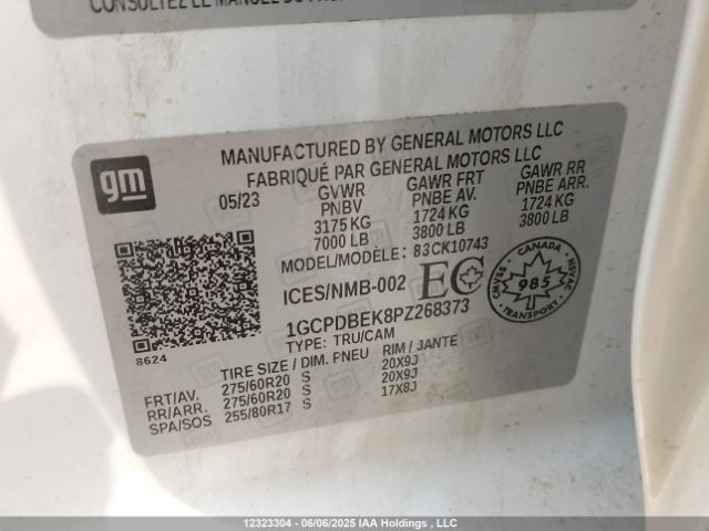 1GCPDBEK8PZ268373 Chevrolet l3b
