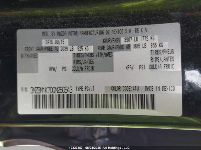 3MZBM1K70GM260643 Mazda pe