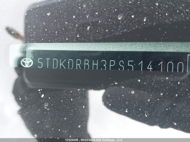 5TDKDRBH3PS514100 Toyota Highlander L/le/xle/limited/platinum/xse