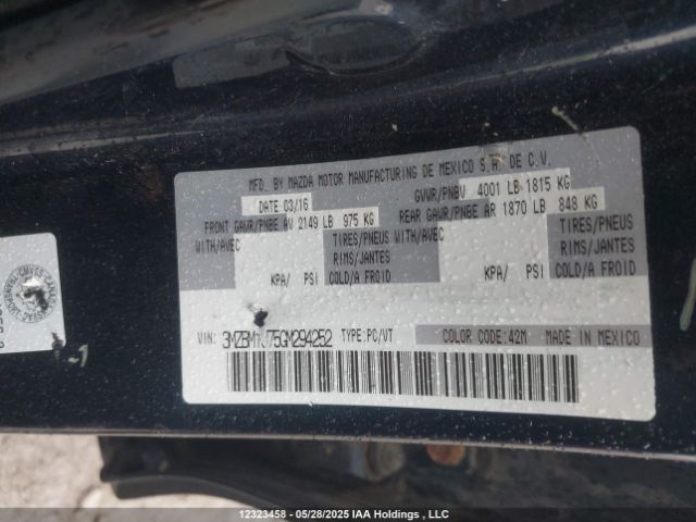 3MZBM1U75GM294252 Mazda Mazda3 G/gx