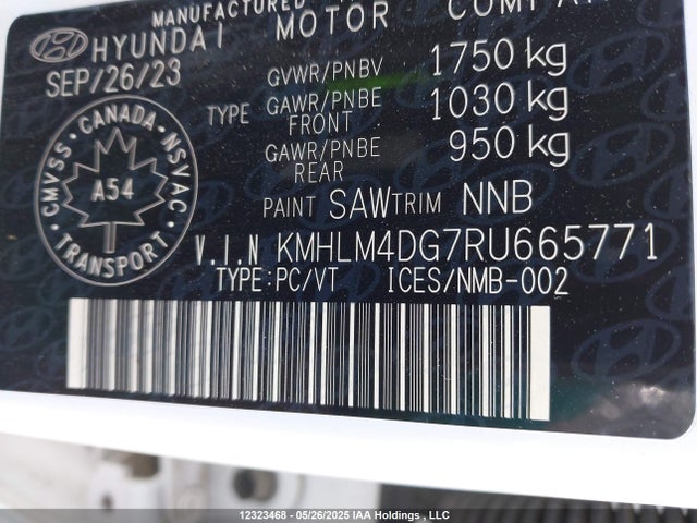 KMHLM4DG7RU665771 Hyundai mpi nu pe
