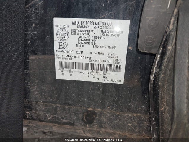 Ford 2017 2017 2FMPK4J83HBB99457 Image 17