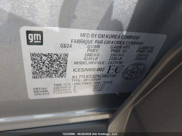 KL77LKE22SC001516 Chevrolet Trax Activ Fwd