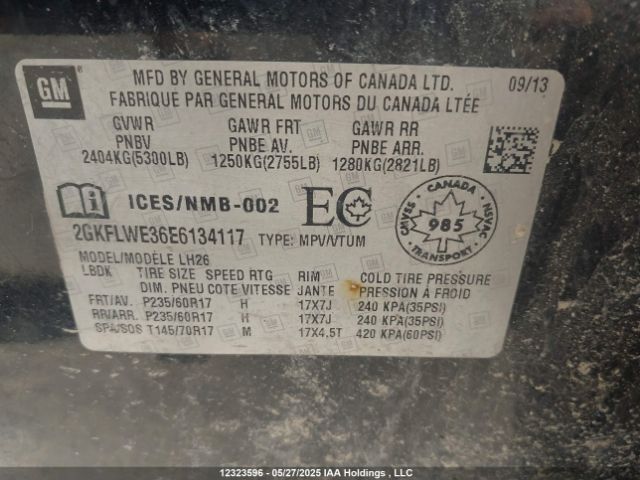 2GKFLWE36E6134117 GMC lfx - vvt, e85 max, aluminum