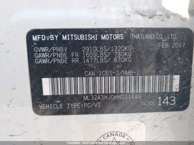 ML32A3HJ0HH021449 Mitsubishi MIRAGE ES