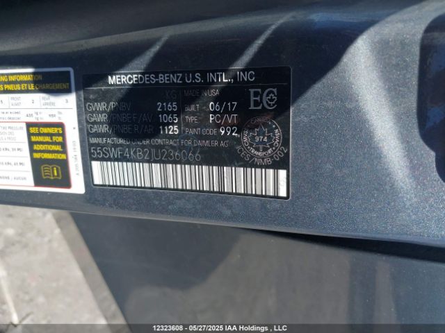 55SWF4KB2JU236066 Mercedes-Benz C 300 4matic