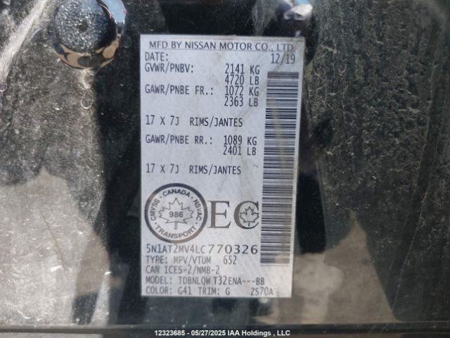 5N1AT2MV4LC770326 Nissan Rogue