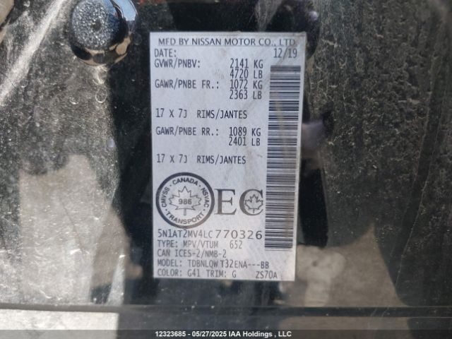 5N1AT2MV4LC770326 Nissan Rogue