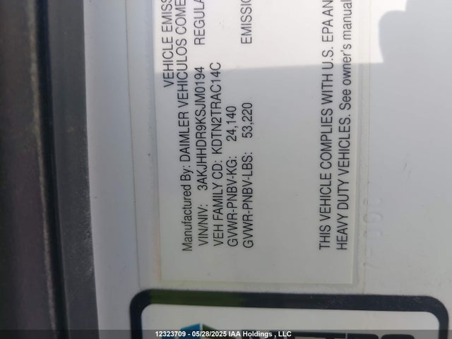 3AKJHHDR9KSJM0194 Freightliner Detroit Diesel Dd15