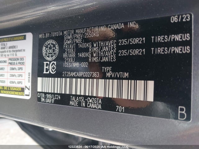 Lexus t24a-fts 2023 2T2BAMCA8PC027363 Image 9
