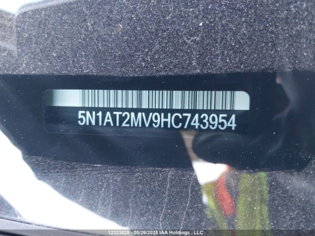 5N1AT2MV9HC743954 Nissan Rogue Sv/sl