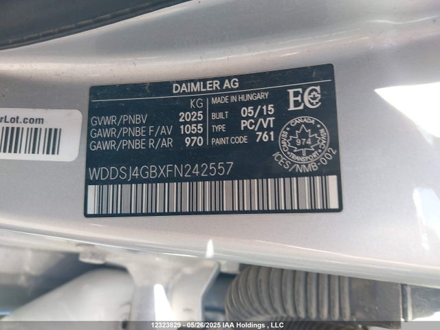 WDDSJ4GBXFN242557 Mercedes-Benz CLA-Class