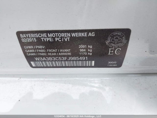 WBA3B3C53FJ985491 BMW 328I
