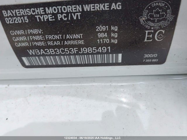 WBA3B3C53FJ985491 BMW 328I