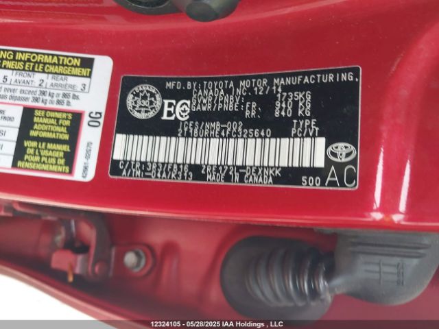 2T1BURHE4FC325640 Toyota Corolla L/le/le Pls/prm/s/s Pls