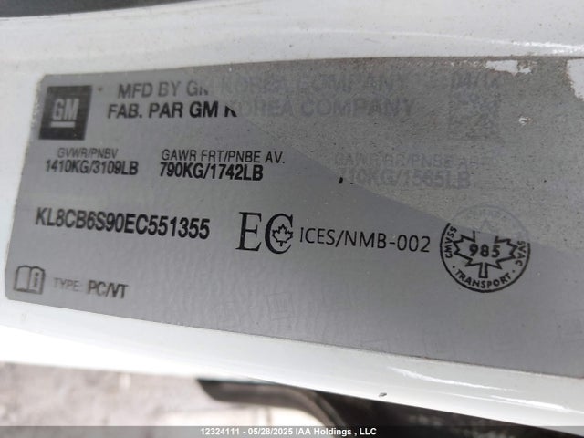 Chevrolet ll0 2014 KL8CB6S90EC551355 Image 9
