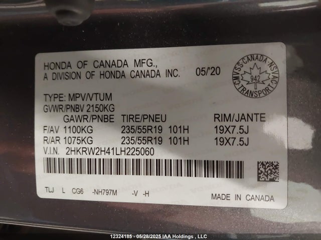 Honda l15be 2020 2HKRW2H41LH225060 Image 18
