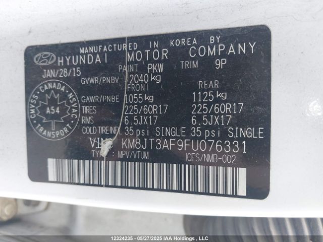 KM8JT3AF9FU076331 Hyundai TUCSON GLS
