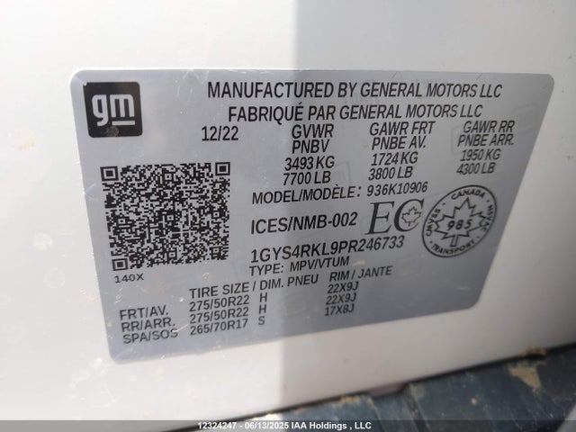 Cadillac l87 2023 1GYS4RKL9PR246733 Image 9