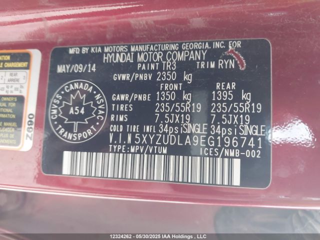 5XYZUDLA9EG196741 Hyundai t-gdi theta