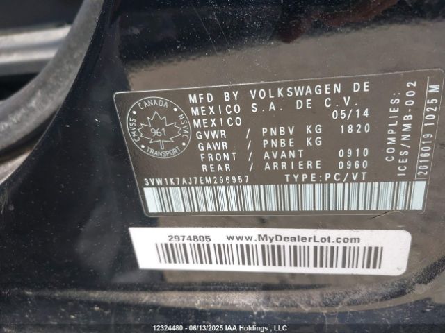 3VW1K7AJ7EM296957 Volkswagen Jetta
