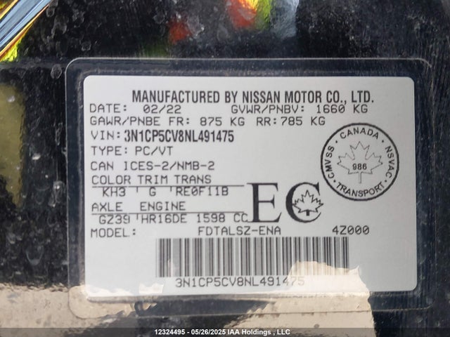 Nissan Kicks 2022 3N1CP5CV8NL491475 Image 9