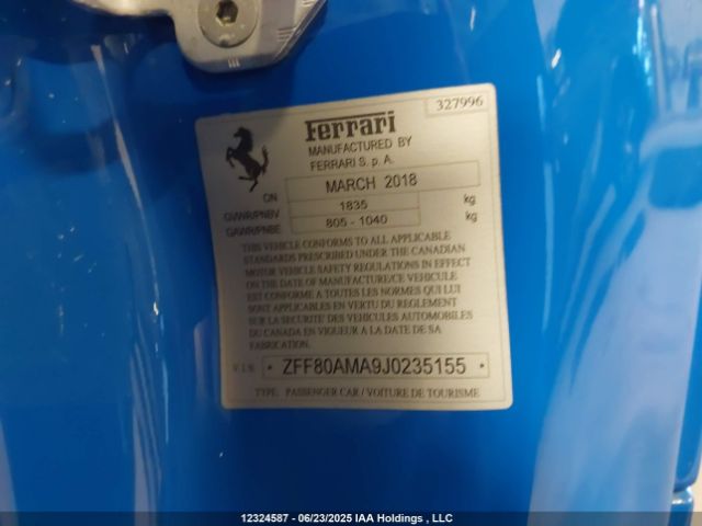 Ferrari f154cb 2018 ZFF80AMA9J0235155 Image 9