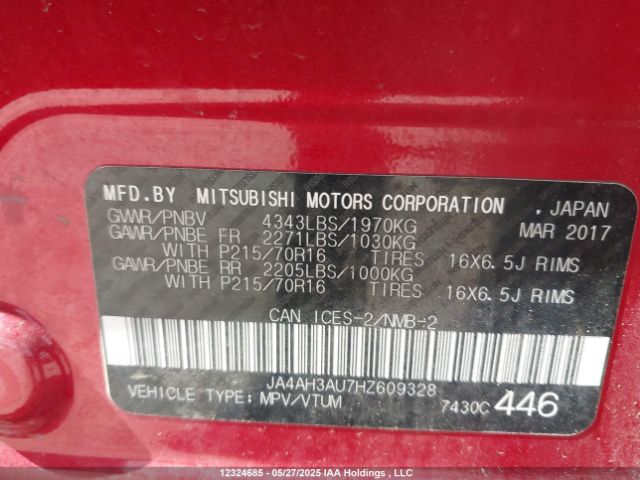 JA4AH3AU7HZ609328 Mitsubishi 2.0 dohc mivec